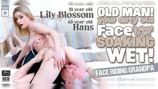 Lily Blossom Sits on Grandpa's Face, Making Him Soak - секс видео онлайн YAY.PORN