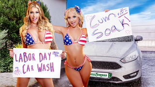 Смотри Naughty Car Wash Duo - Spanking & Cum on Tits - лучшее порно YAY.PORN