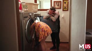 Izzy Lush Hairy Brunette in Wet Laundry Scene - секс видео онлайн YAY.PORN